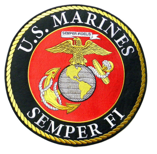 Cordon Emporium | USMC Marine Corps Marines Semper Fi Large Embroidered ...