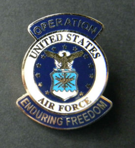 Operation Enduring Freedom USAF US Air Force Lapel Pin Badge 1 Inch ...