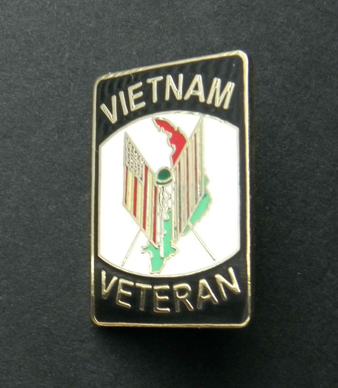 Cordon Emporium Vietnam War Vet Veteran Usa Flag Lapel Hat Pin Badge