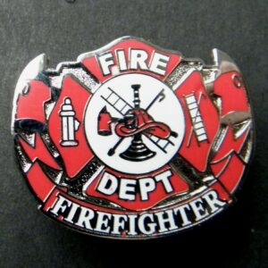 FIRE FIGHTER FIRE SERVICE DOG MACK LAPEL PIN BADGE 7/8 INCH 