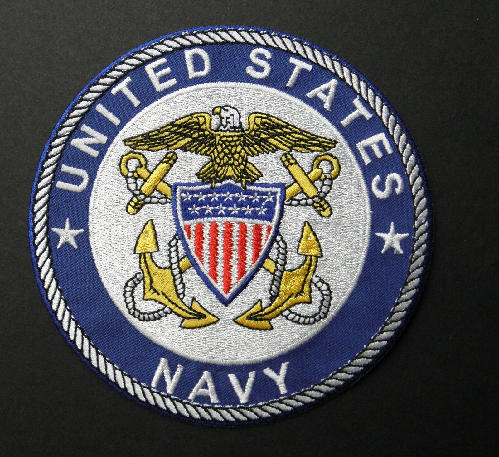 US NAVY USN NAVAL OFFICER DESIGN EMBROIDERED PATCH 5 INCHES | Cordon ...