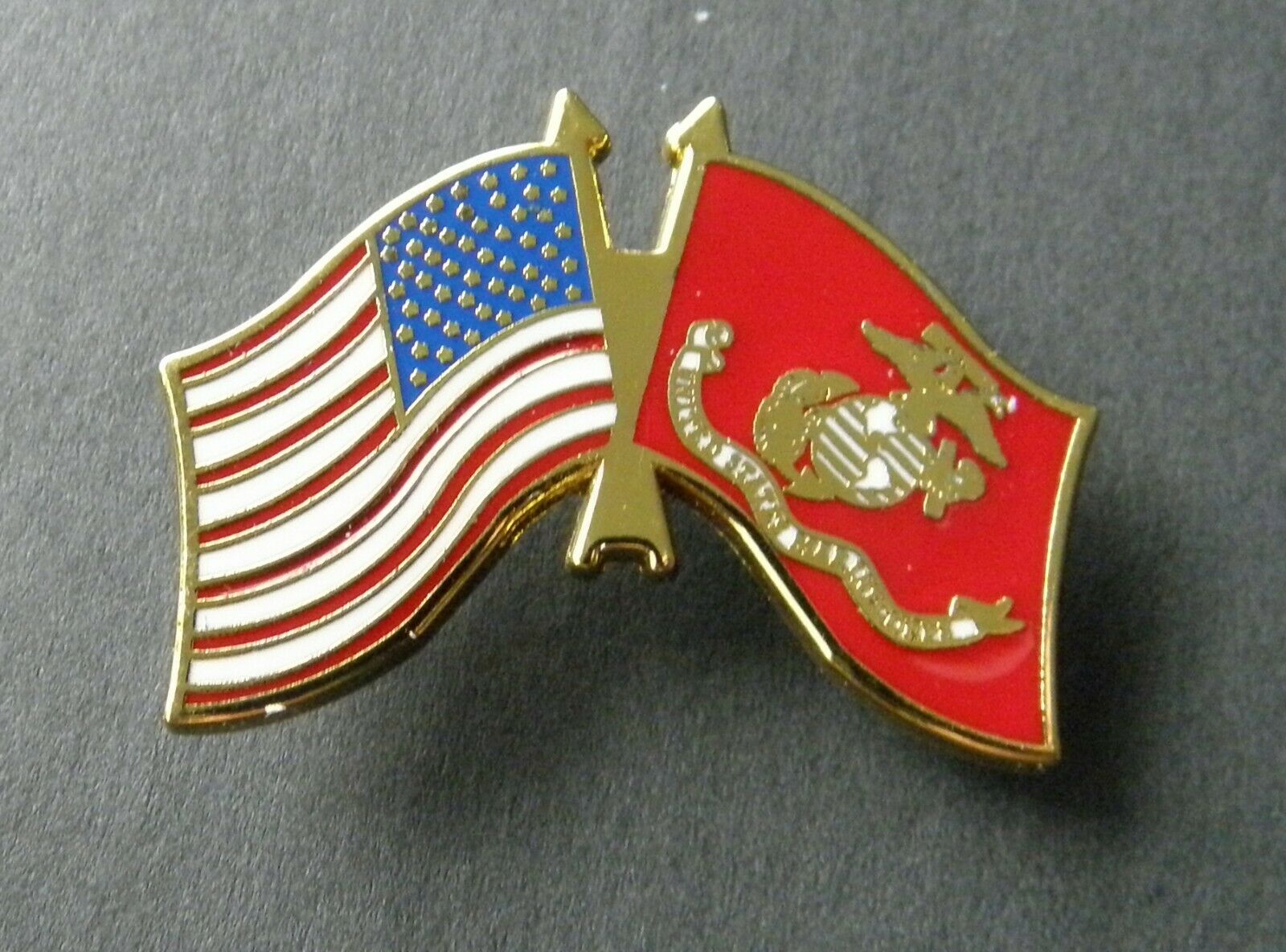 Marine Corps Marines Combo Flag Lapel Pin Badge 125 Inches Usmc Us