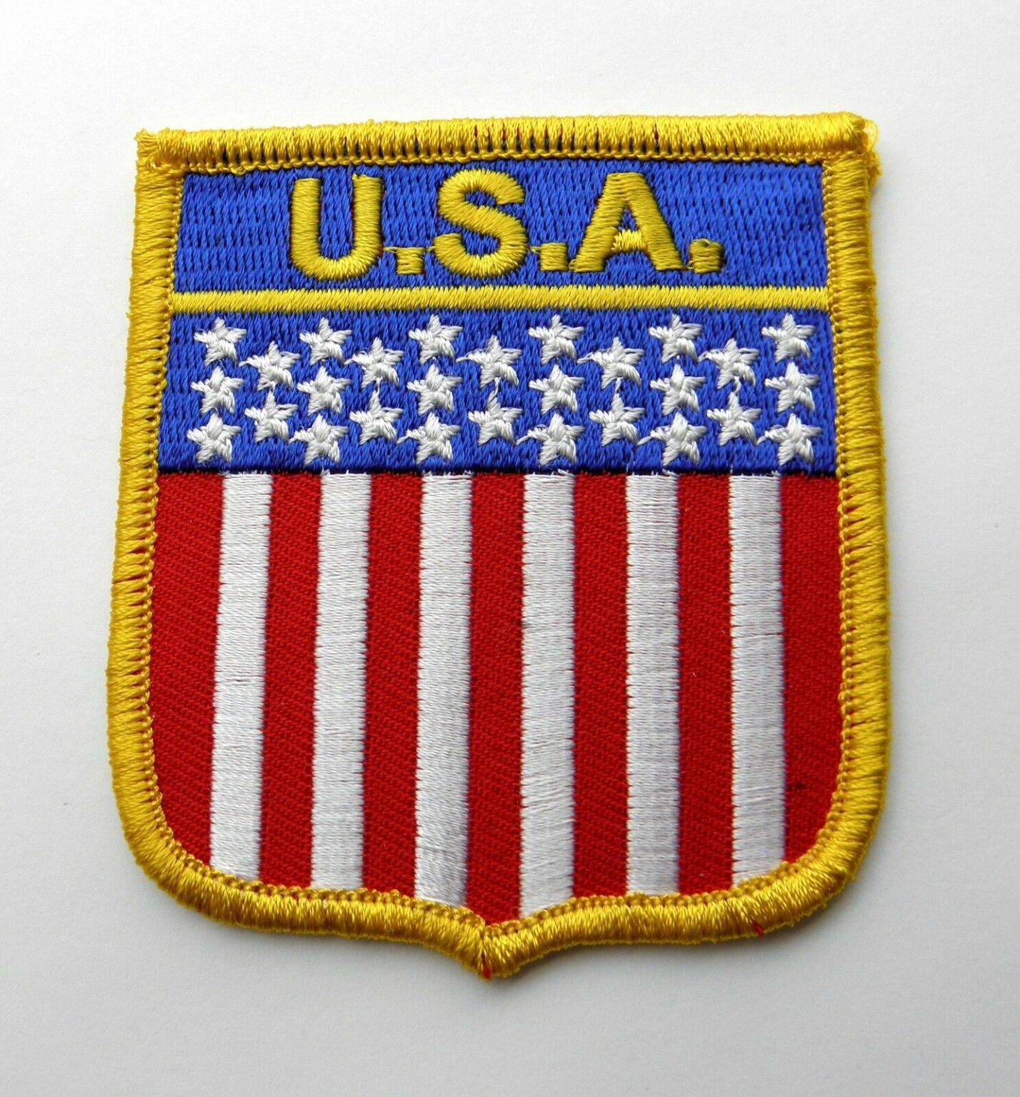 UNITED STATES USA FLAG SHIELD EMBROIDERED PATCH 2 X 3 INCHES | Cordon ...