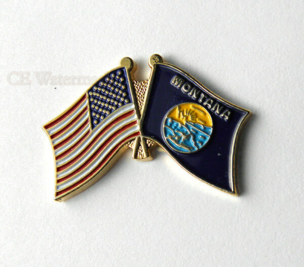 Indiana USA Flag Lapel Pin Badge 