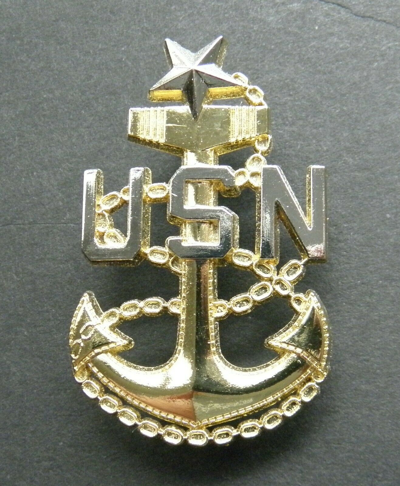 United States Navy Chief Petty Officer Badge Lapel Hat Pin 1-1/4" 