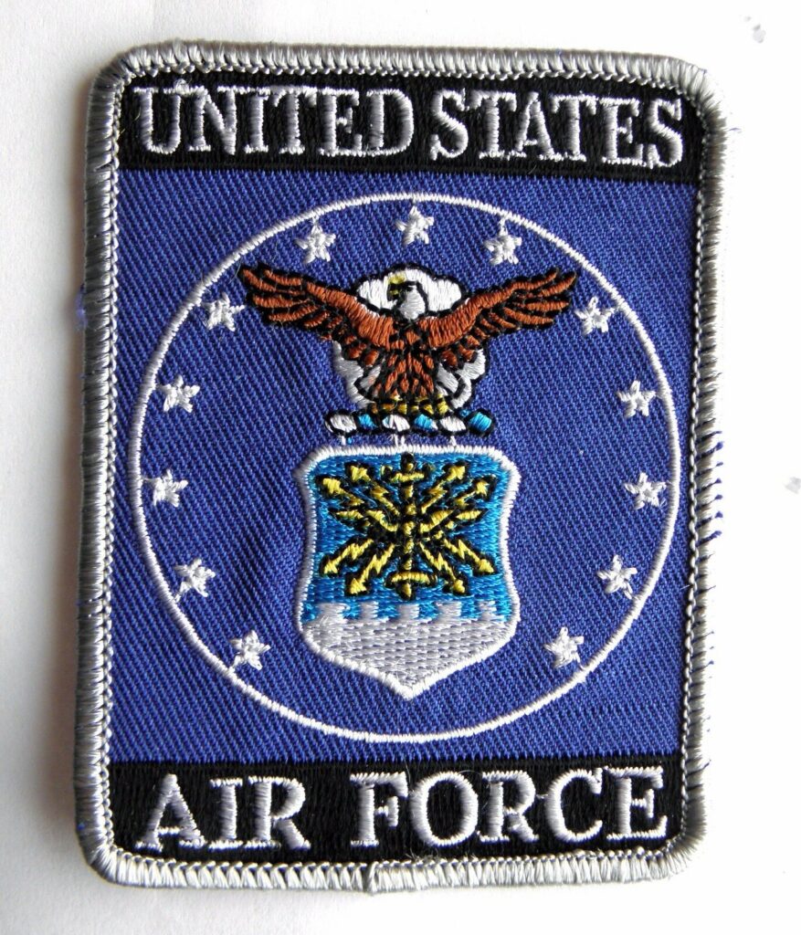 US AIR FORCE USAF EMBROIDERED JACKET PATCH 3.75 INCHES | Cordon Emporium