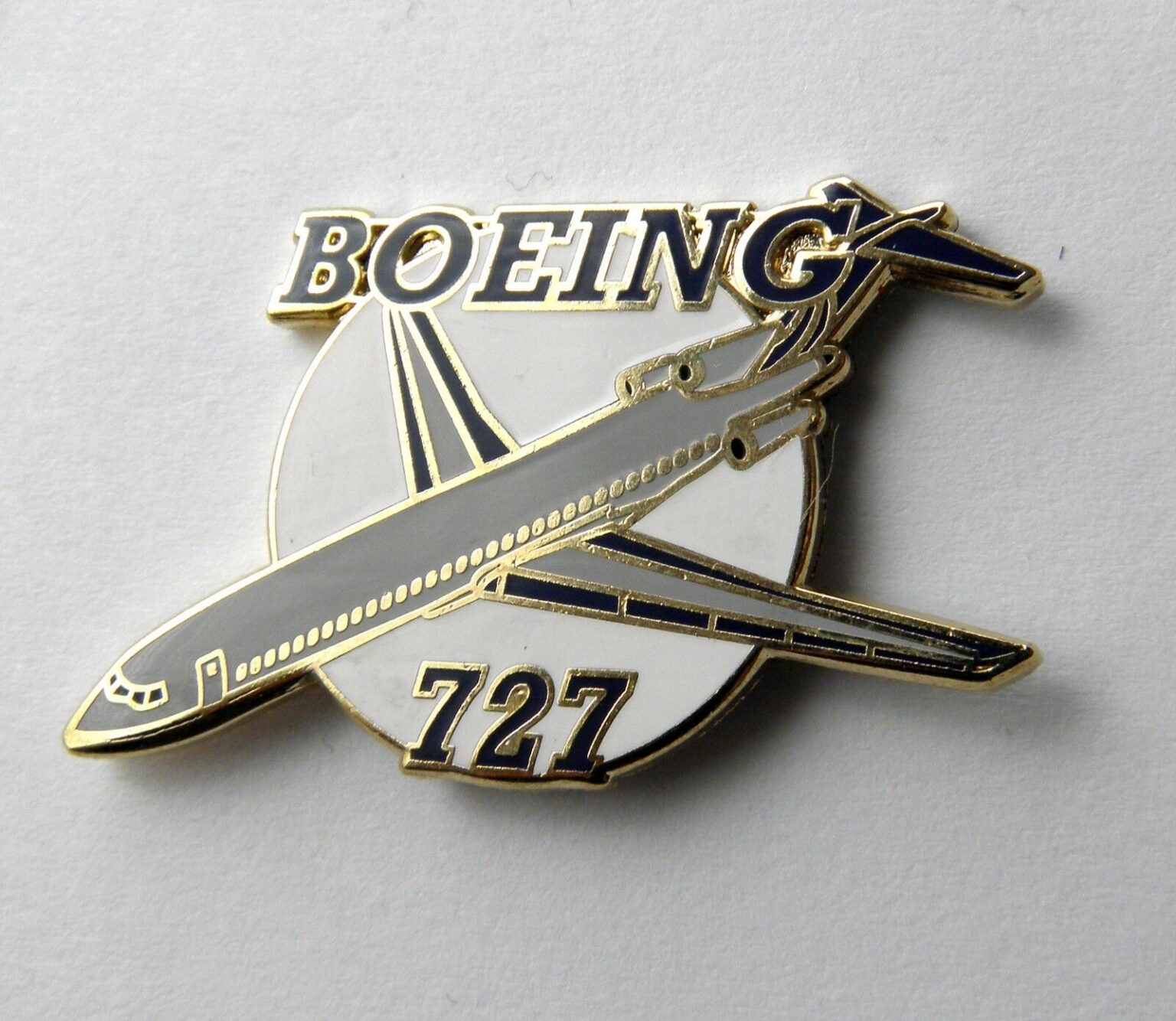 Boeing 727 Classic Passenger Aircraft Plane Lapel Pin Badge 15 Inches