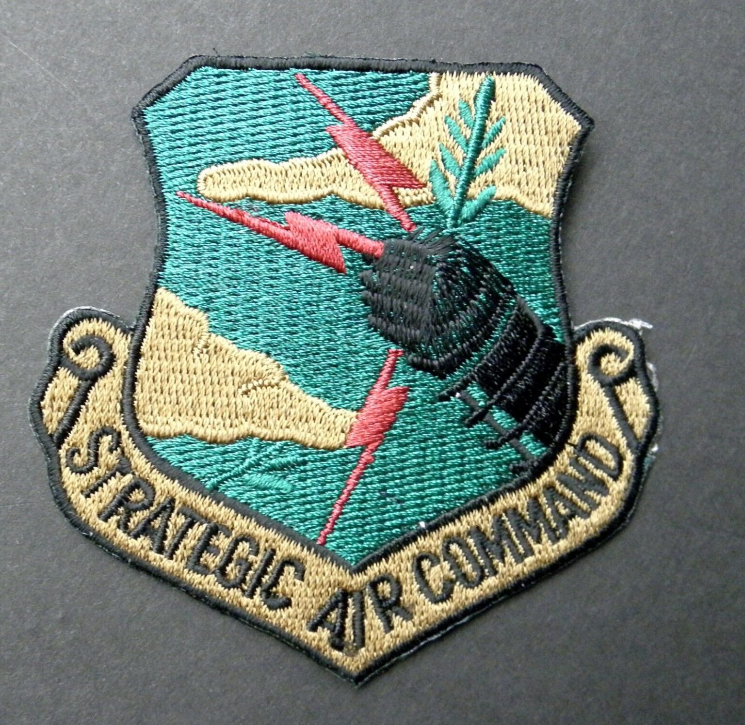 USA AIR FORCE STRATEGIC AIR COMMAND SHIELD SUBDUED EMBLEM PATCH 3