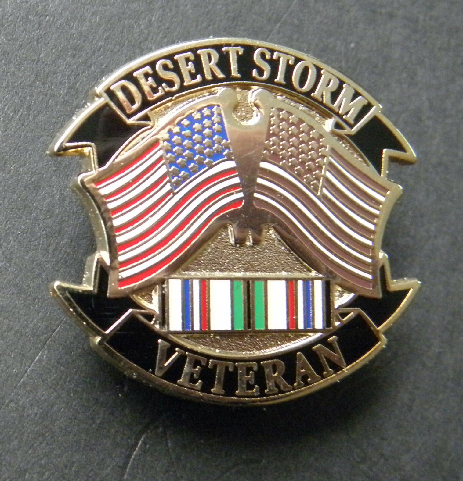 United States USA Iraqi Freedom Combat CAB Veteran Lapel Pin Badge 1 inch 