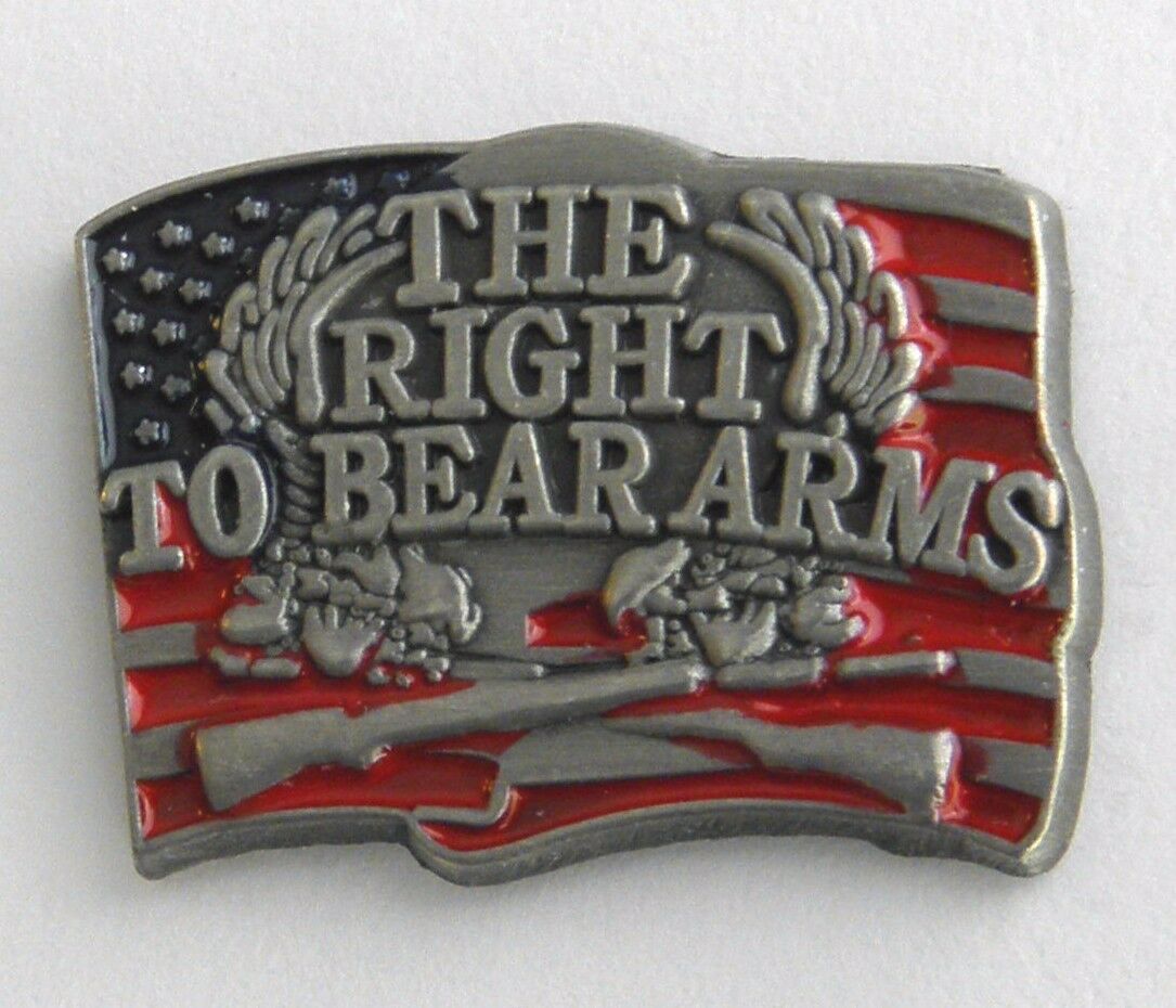 THE RIGHT BEAR ARMS 2ND AMENDMENT LAPEL PIN BADGE 1 INCH 