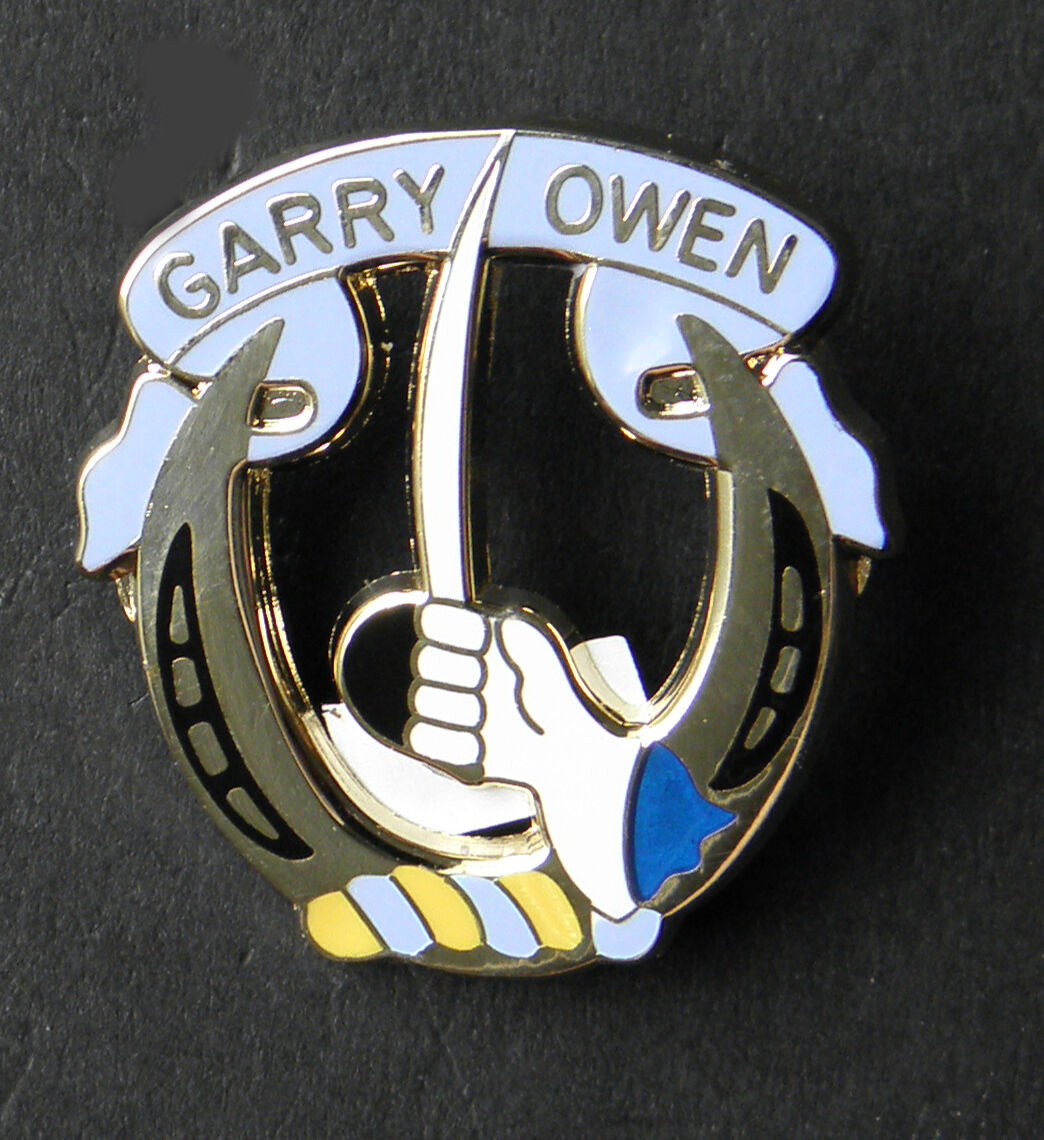 GARRY OWEN 7TH CAVALRY REGIMENT SMALL LAPEL OR TIE PIN BADGE 1/2 INCH 